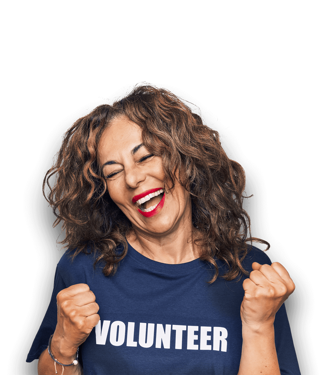 a Pitchero volunteer cheering